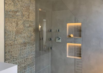 fugenlose Dusche in Beton Ciré